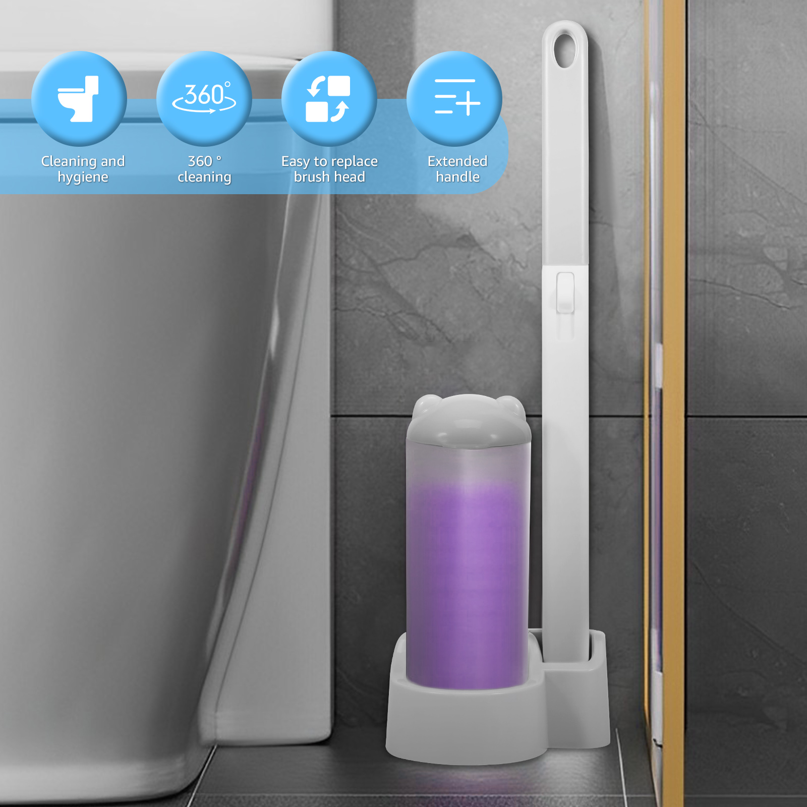 Toilet Brush Cleaning Kit with - đánh giá và giá Home Bathroom Cleaning Kit