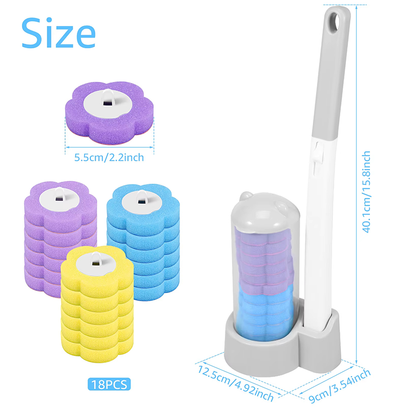12/18Pcs Toilet Brush With Dis - đánh giá và giá Home Bathroom Cleaning Kit