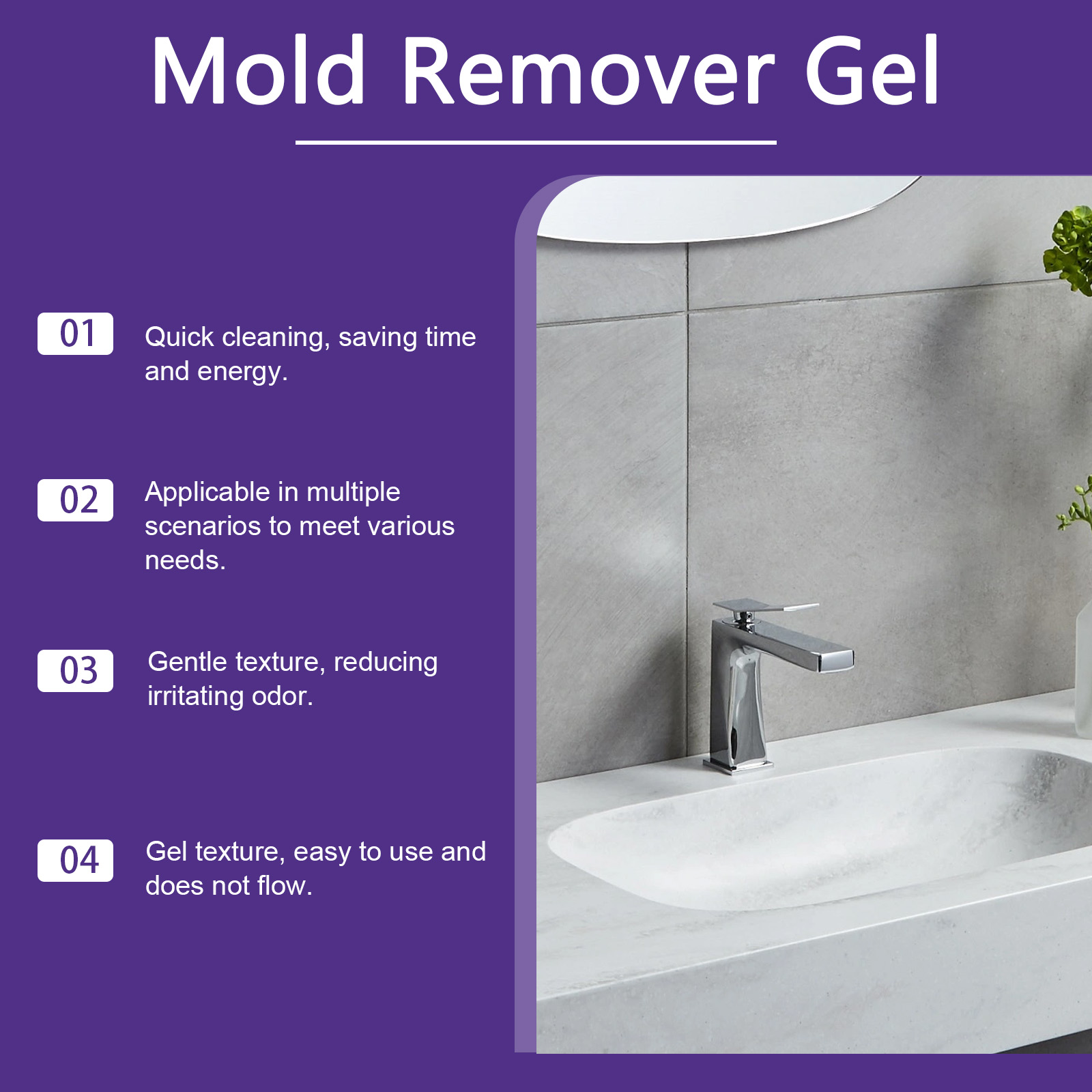 Anti-Mold Remover Gel Fast Act - đánh giá và giá Home Bathroom Cleaning Solution