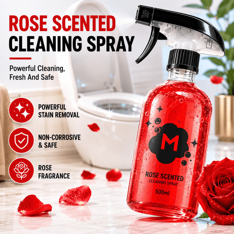 Toilet Cleaner Rose Fragrance  - đánh giá và giá Home Bathroom Cleaning Solution