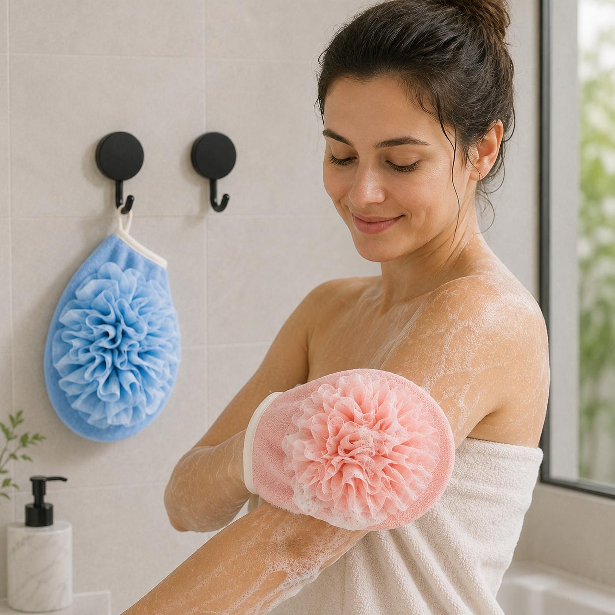 2 Pairs of Bath Gloves + 2 Hoo - đánh giá và giá Home Bathroom Cleaning Kit